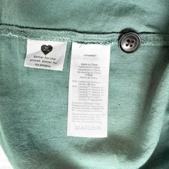 Madewell Linen-Blend Lucie Smocked Peplum Top - Picture 5 of 7